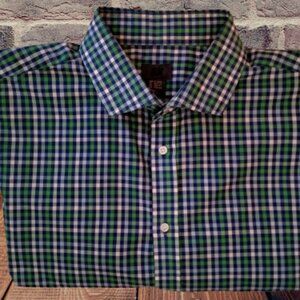 H&M MEN'S CASUAL DRESS LONG SLEEVE PLAID SHIRT - SIZE (XL)